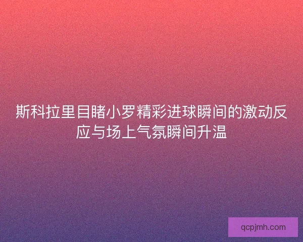 斯科拉里目睹小罗精彩进球瞬间的激动反应与场上气氛瞬间升温