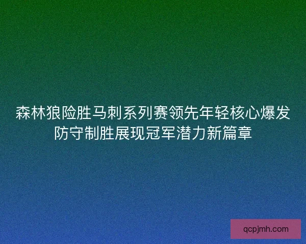 森林狼险胜马刺系列赛领先年轻核心爆发防守制胜展现冠军潜力新篇章